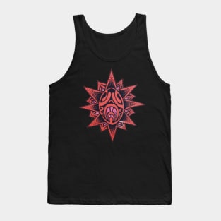 Polynesian tattoo art red star Tank Top